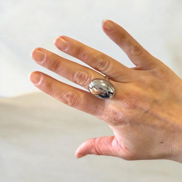 Bague ovale bombée – Image 2