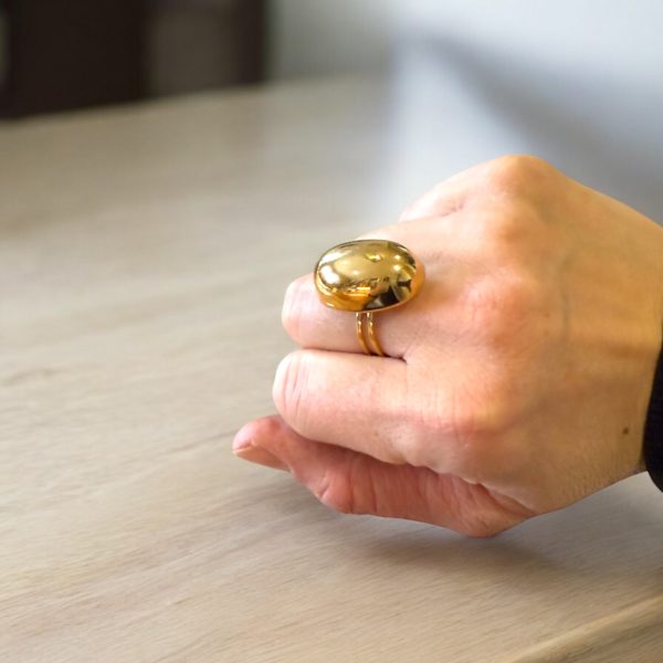 Bague ovale bombée – Image 3