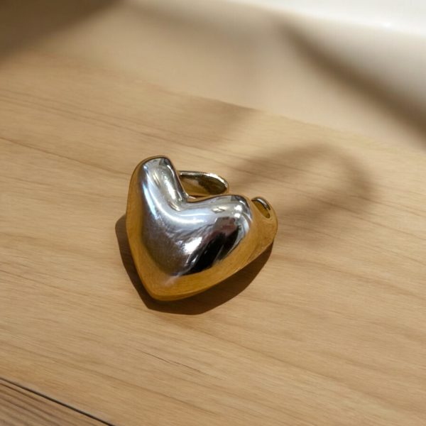 Bague coeur bombé – Image 4