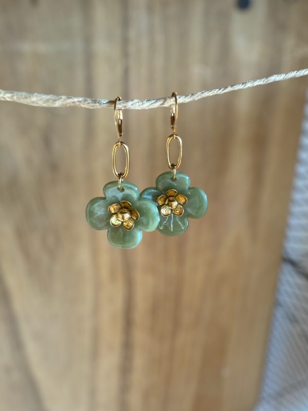 Boucles Hellébore olive